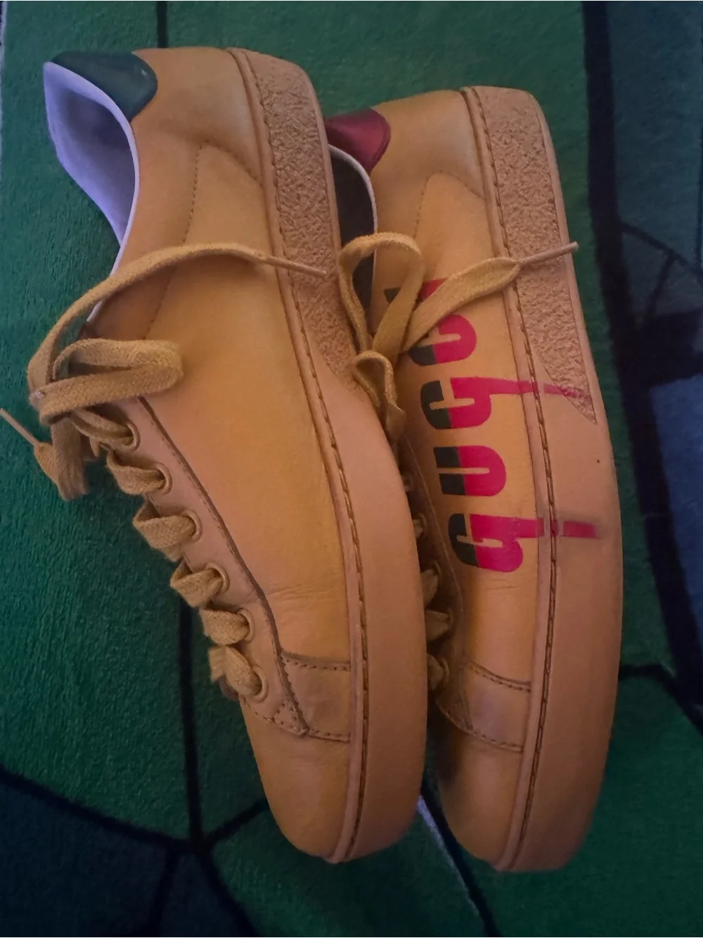 Gucci ACE Yellow Men's/Ladies sneakers. Fits like Men's US 7 1/2, Ladies 9 1/2